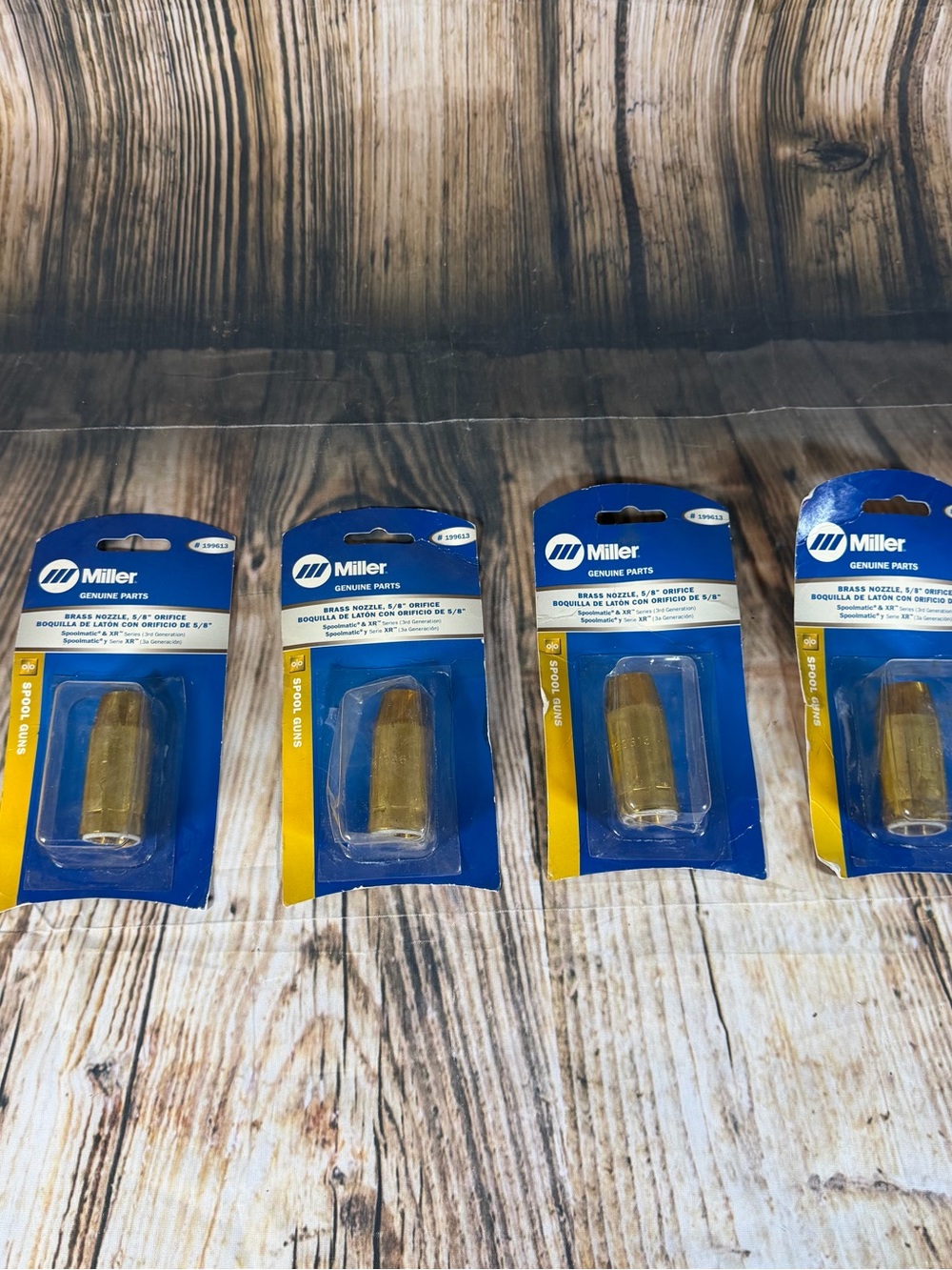 4 Miller 199613 Brass Nozzle 5/8 orifice Spoolmatic XR Series 3d Guns welding